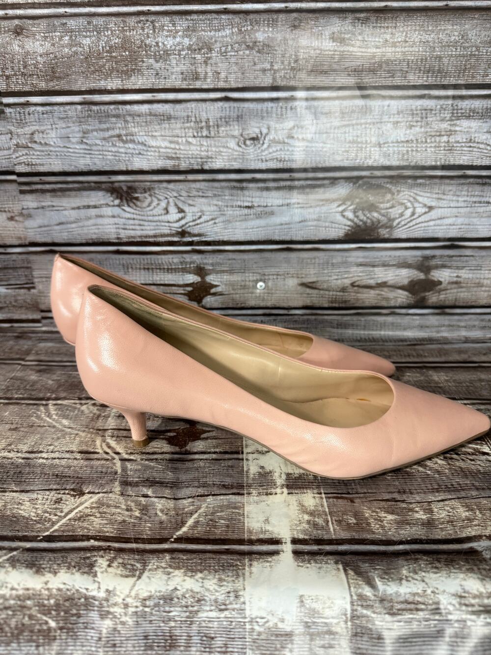 Nine West Kitten heels 10-1/2 Light Pink 2" Heel Leather